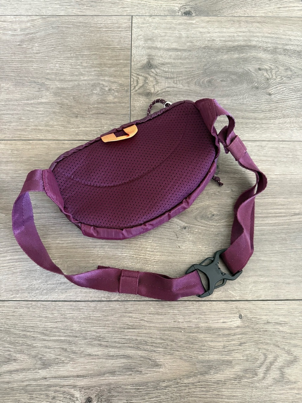 Patagonia Plum and Mint Crossbody Pack with Orange Zips - Picture 5 of 5